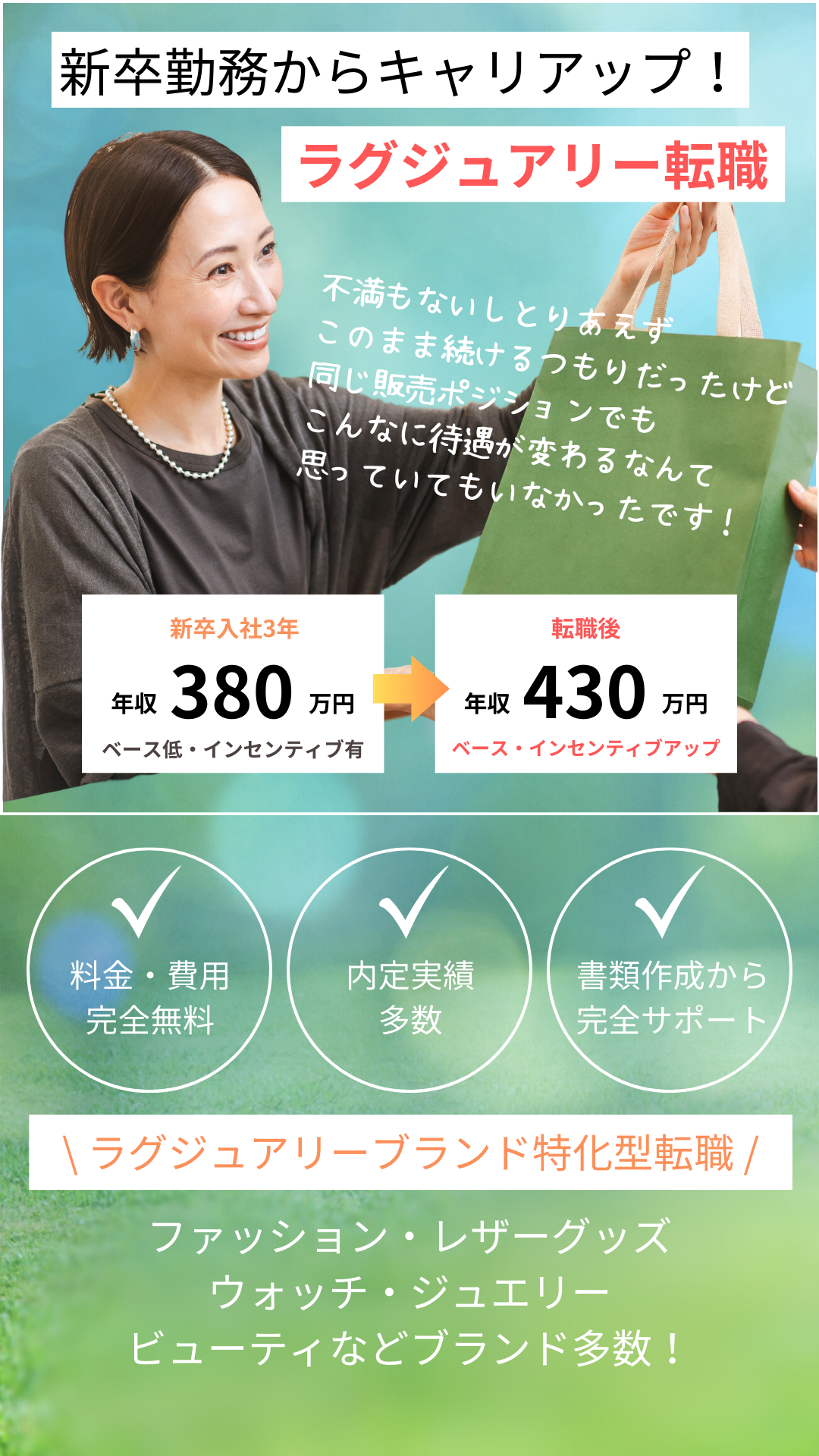 新卒勤務からキャリアアップ